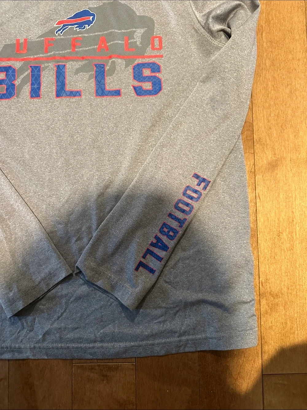 Lot of 3 Buffalo Bills Kids Long-Sleeve Team Shirts - Red, Royal Blue, Gray!
